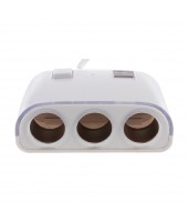 OLESSON 2USB + 3CAR Sockets No..1505 White